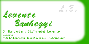 levente banhegyi business card